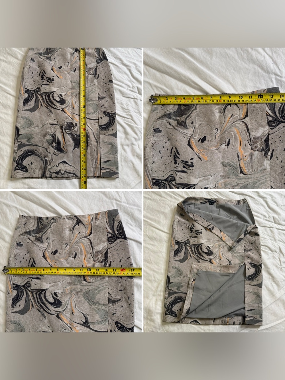 Theory Silk Marble Print Matching Set P 0 Wearable Art Quiet Luxury F08 - Picture 9 of 10